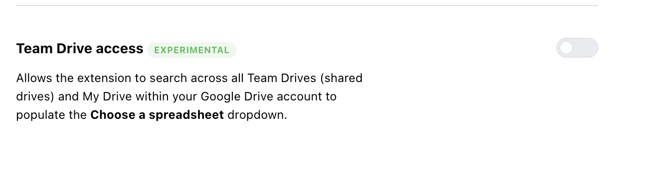 Team Drive Settings